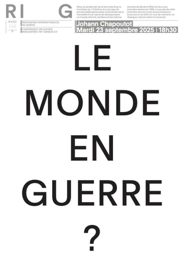 CONFERENCE - Johann Chapoutot - « La guerre de tous contre tous ? Civilisation et régression, XIXe-XXIe siècles»