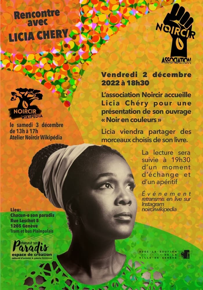 Rencontre avec Licia Chery et présentation- lecture de son livre “Noir en couleurs”.