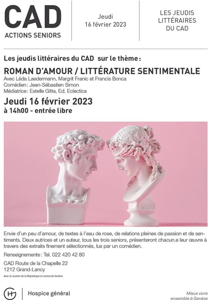 LES JEUDIS LITTÉRAIRES DU CAD - Roman d'amour/Littérature sentimentale