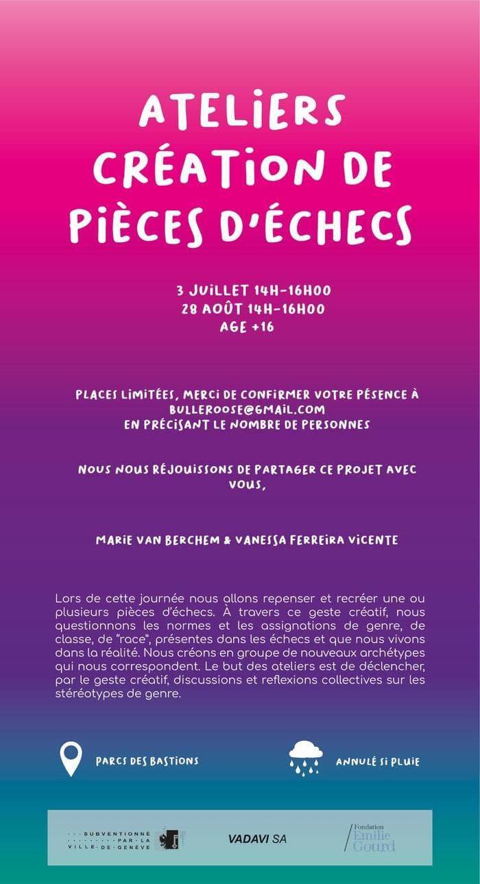 Atelier de création de pièces d'échecs