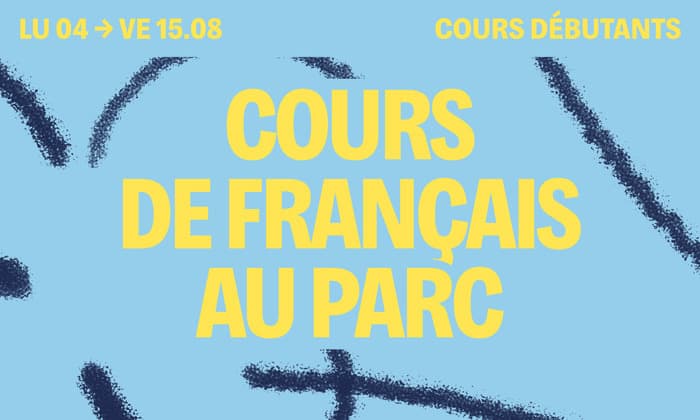 Cours de français au parc
