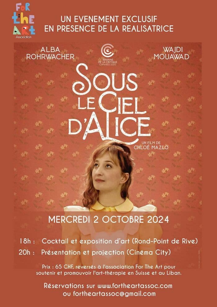 Soirée exclusive et projection du film "Sous le Ciel d'Alice" en présence de la réalisatrice Chloé Mazlo: Art, Cinéma et Solidarité