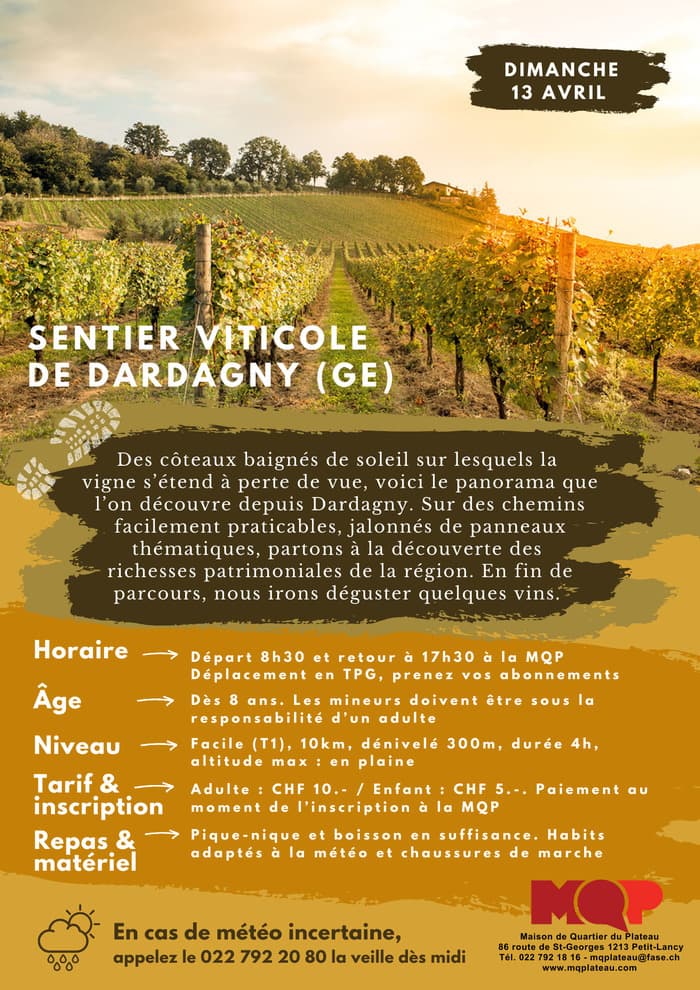 Balade sur les sentiers viticoles de Dardagny (GE)