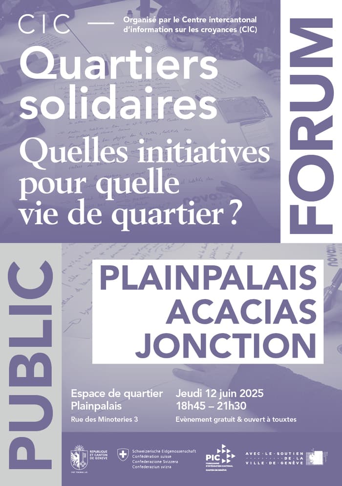 Forum public Quartiers solidaires: Quelles initiatives pour quelle vie de quartier?