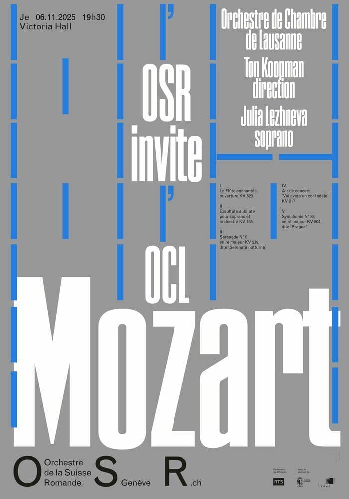 L’OSR invite l’OCL dirigé par Ton Koopman et accompagné par la soprano Julia Lezhneva.