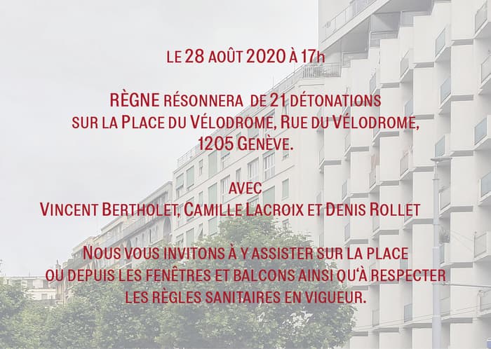 RÈGNE - PERFORMANCE de Florian Bach - Place du Vélodrome