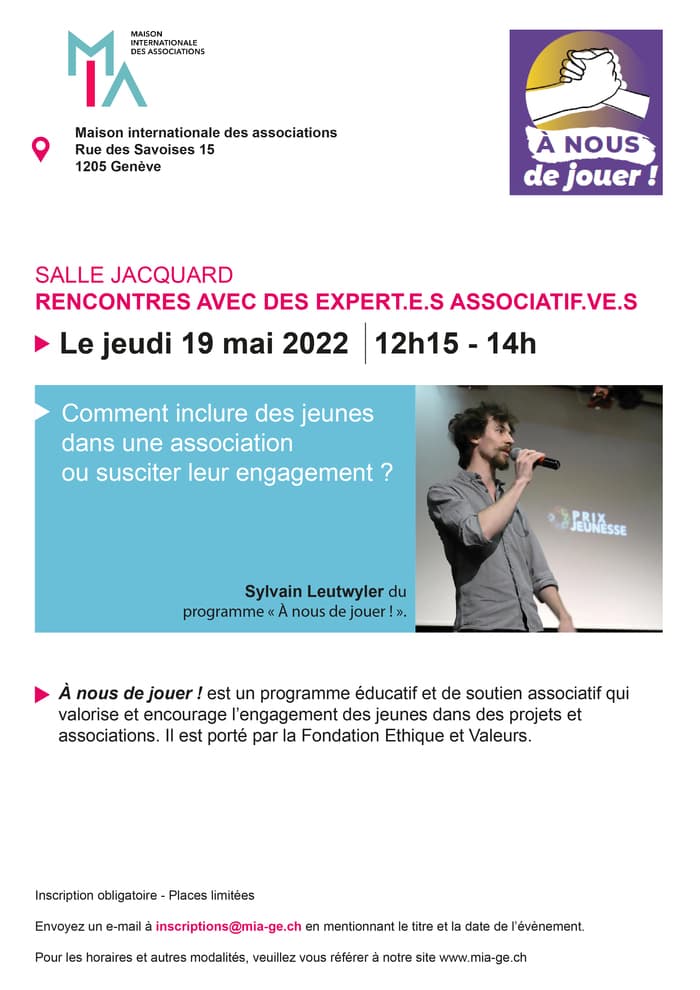 Rencontre MIA  "Comment inclure des jeunes dans une association ou susciter leur engagement ?"