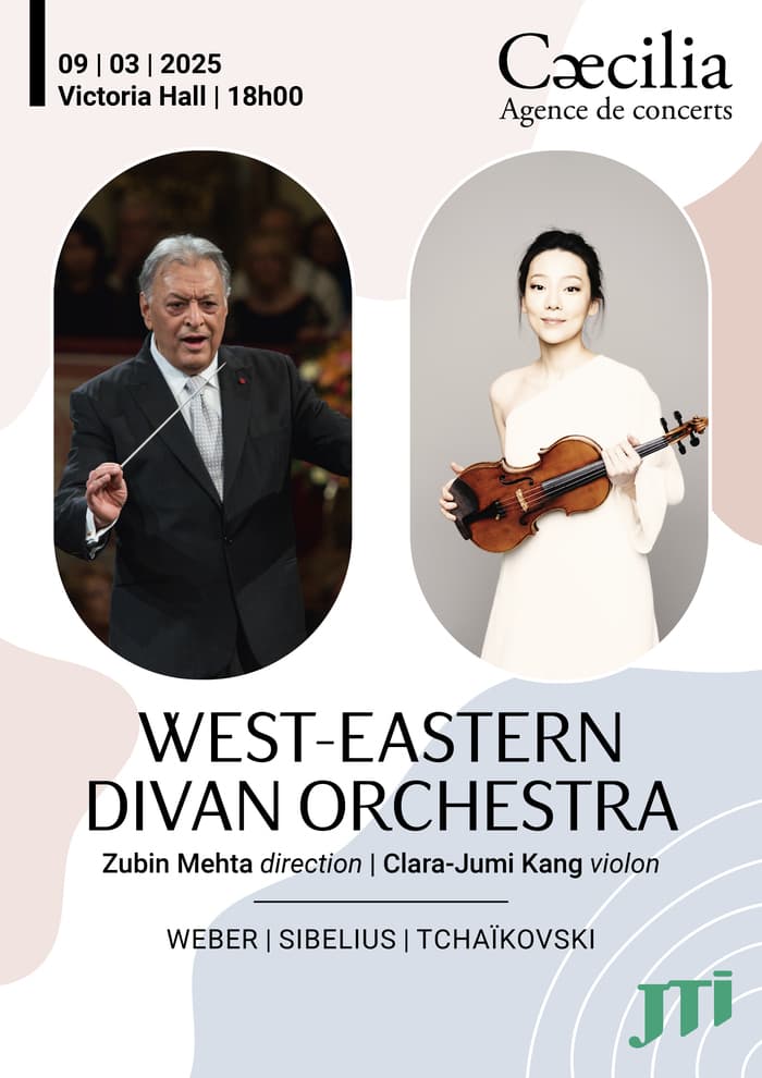 West-Eastern Divan Orchestra; Zubin Mehta, direction; Clara-Jumi Kang, violon
