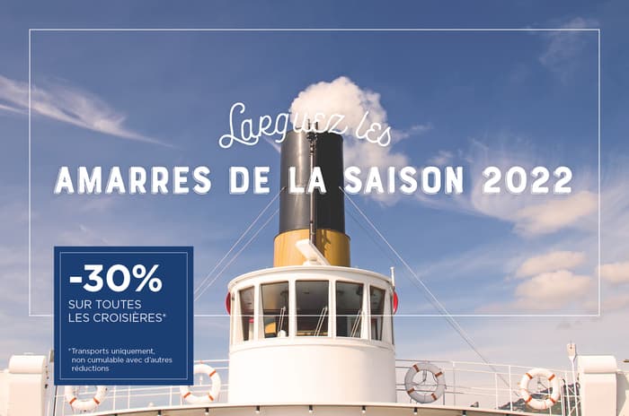 Lancement de saison 2022 - -30% sur les croisières
