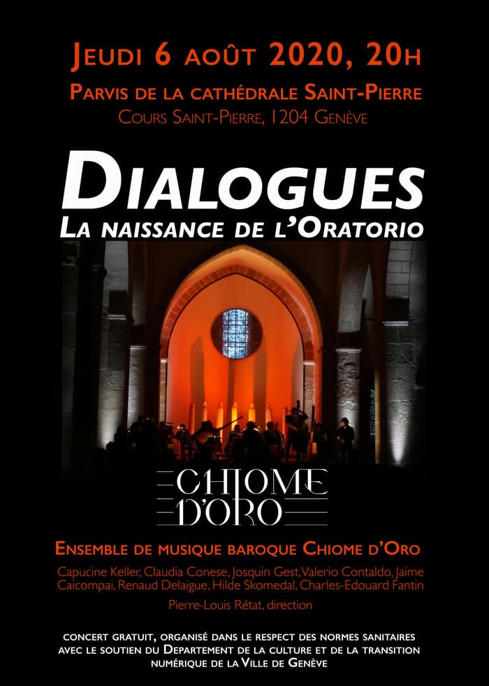 "Dialogues : La naissance de l'oratorio" - Concert de musique baroque, gratuit et en plein air, par l'Ensemble Chiome d'Oro