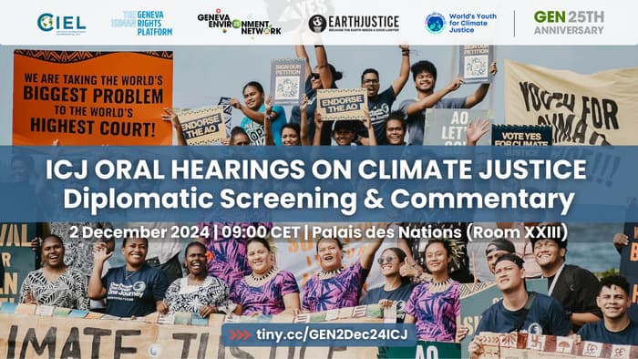 ICJ Oral Hearings on Climate Justice – Diplomatic Screening and Commentary | GEN @ 25