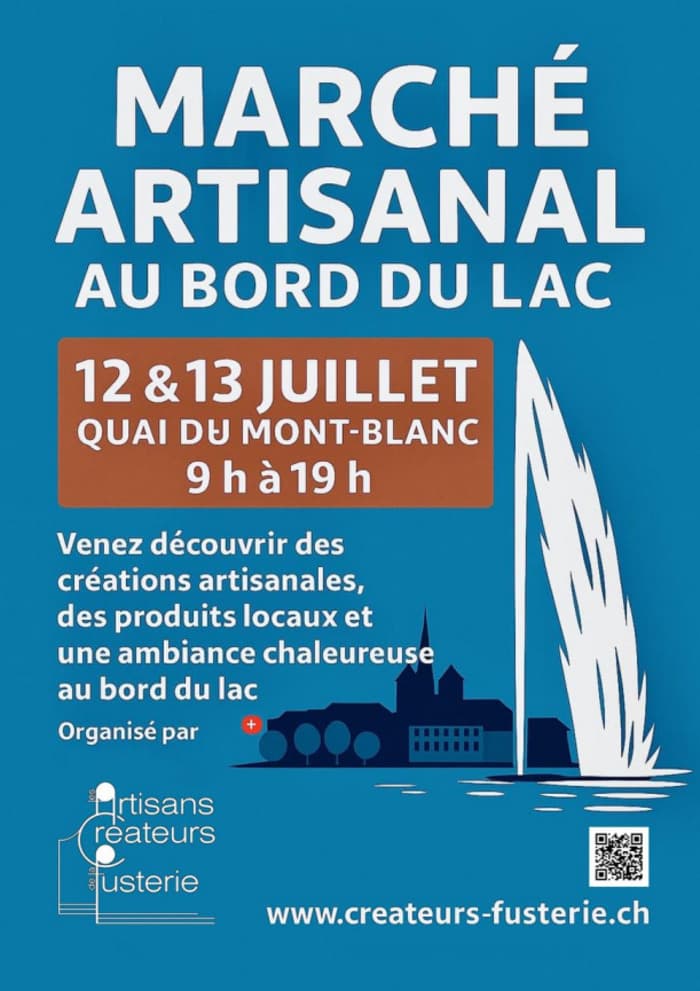 Marché artisanal au bord du lac