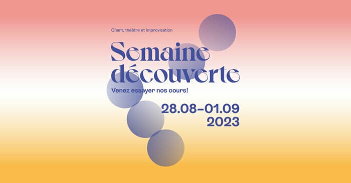 Semaine découverte - Cours de chant et théâtre