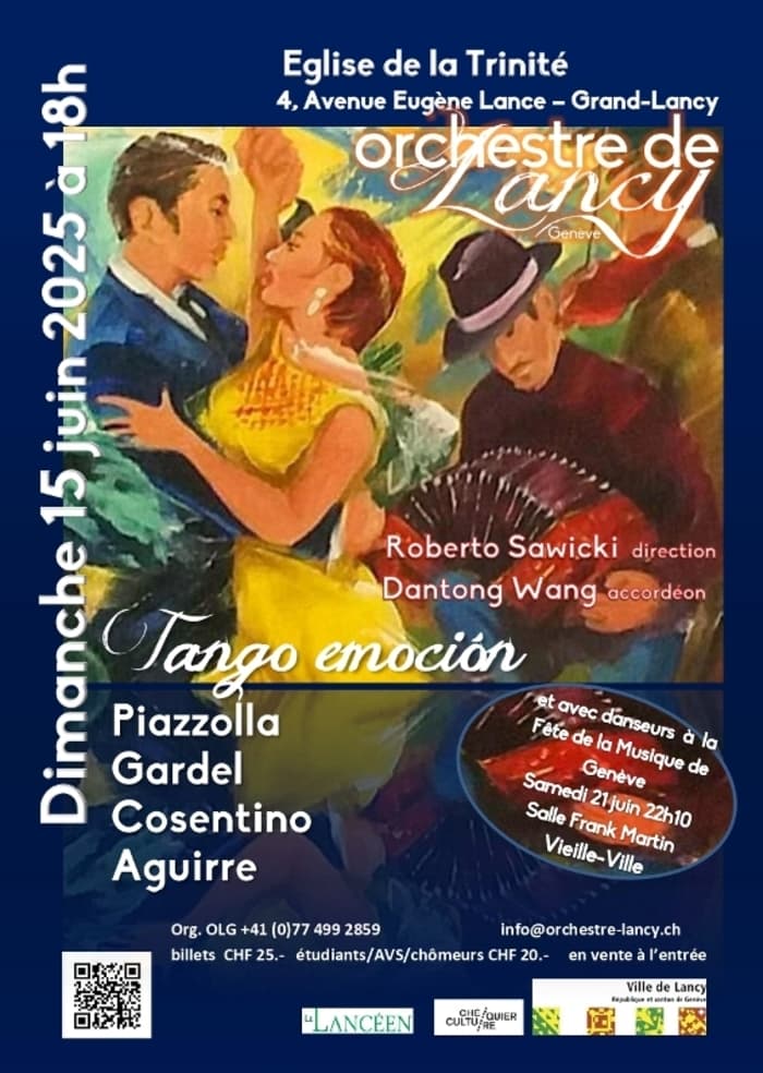 Tango emoción - Concert de l'Orchestre de Lancy-Genève, Roberto Sawicki  direction - Dantong Wang accordéon