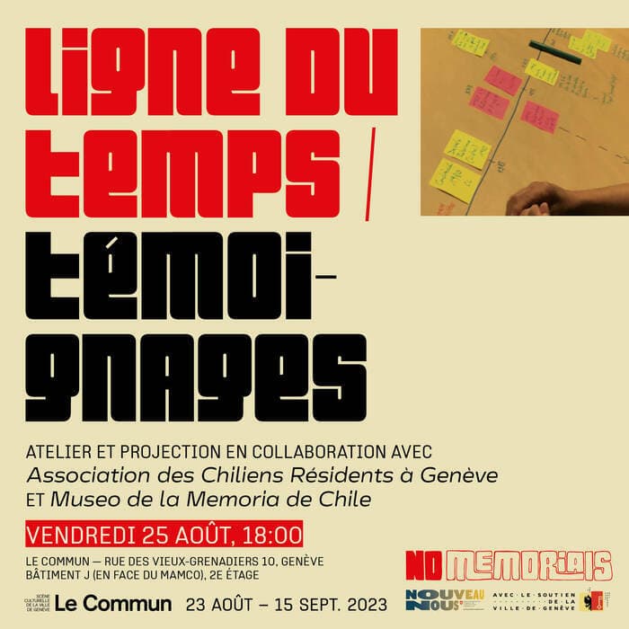 Atelier -  Ligne du temps et témoignages (NO MEMORIALS)