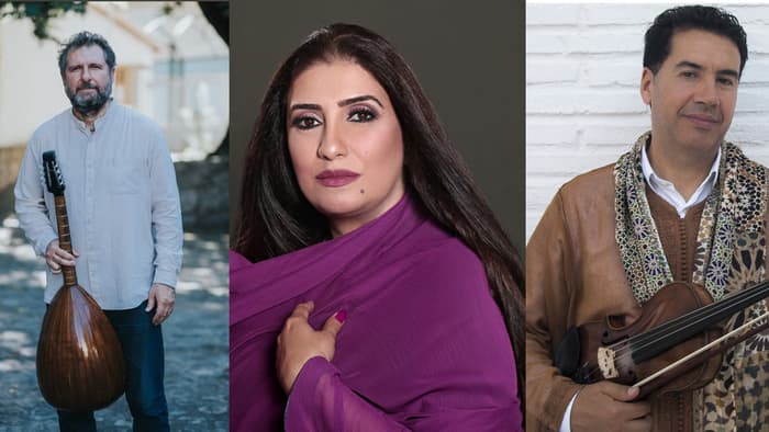 ICAM - FÊTE DE L'OLIVIER : UN PONT SUR LA MER BLEUE - Ghada Shbeir - Liban /  Drosos Koutsokostas  - Grèce / Hamid Ajbar- Maroc