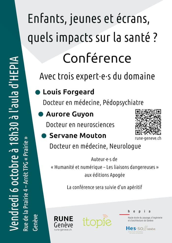 [Conférence] Enfants, jeunes et écrans, quels impacts sur la santé ?