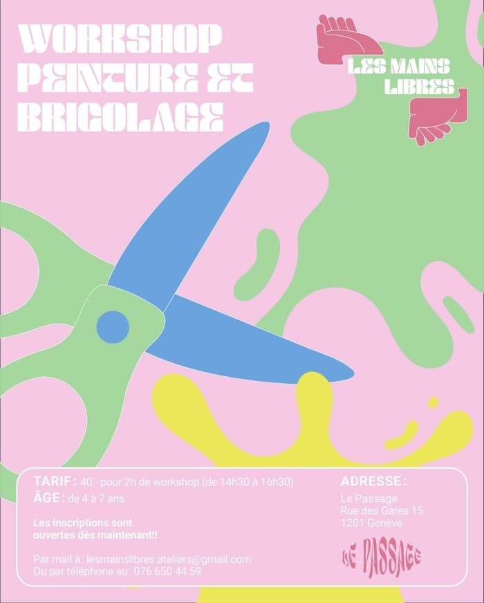 Atelier peinture et bricolage pour enfants de 4 à 7 ans