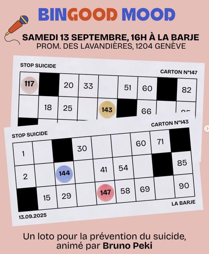 BingoodMood – Loto solidaire à La Barje avec STOP SUICIDE