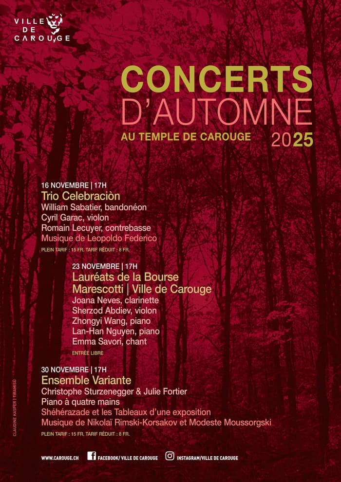Concerts d'automne de la Ville de Carouge: Ensemble Variante