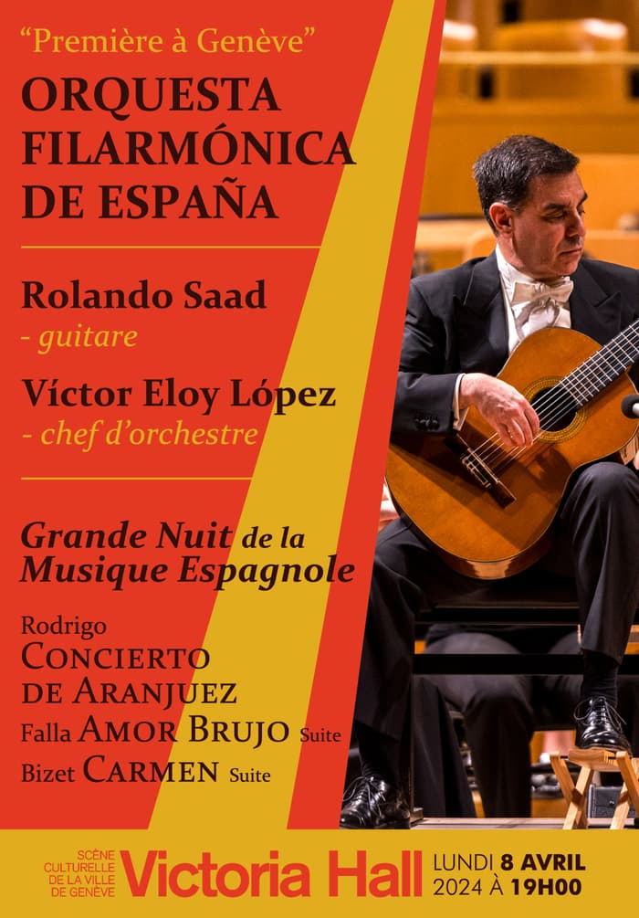 «Concerto d’Aranjuez» de Joaquín Rodrigo, «Carmen» de Georges Bizet et «El Amor Brujo» de Manuel de Falla