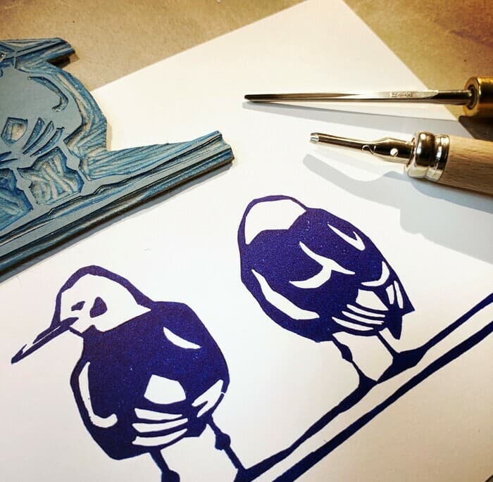 Atelier de linogravure pour enfants et parents