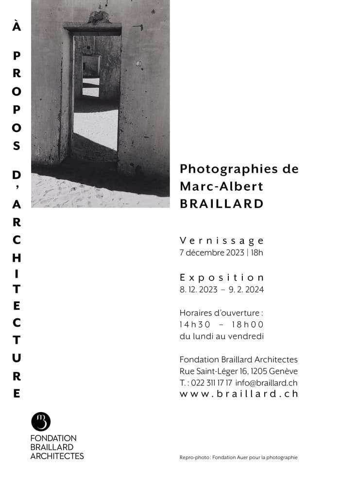 À propos d'architecture I Exposition de Marc-Albert Braillard