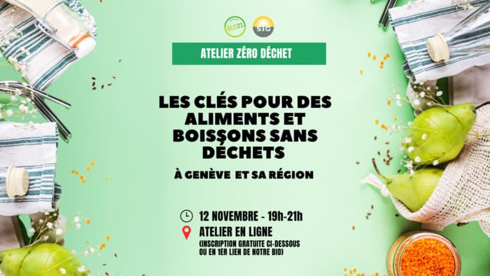 Atelier zéro déchet – Aliments & Boissons – Virtuel