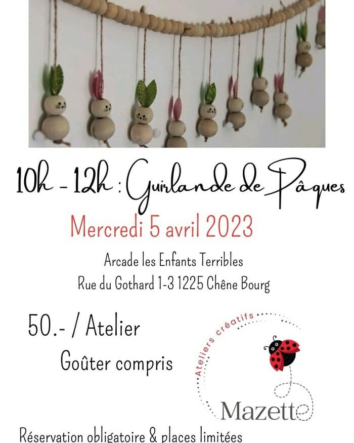 Ateliers créatifs de Pâques mercredi 5 avril 2023