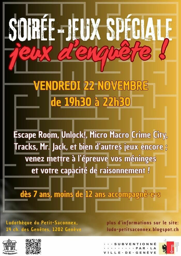 Soirée jeux - spéciale jeux d'enquête