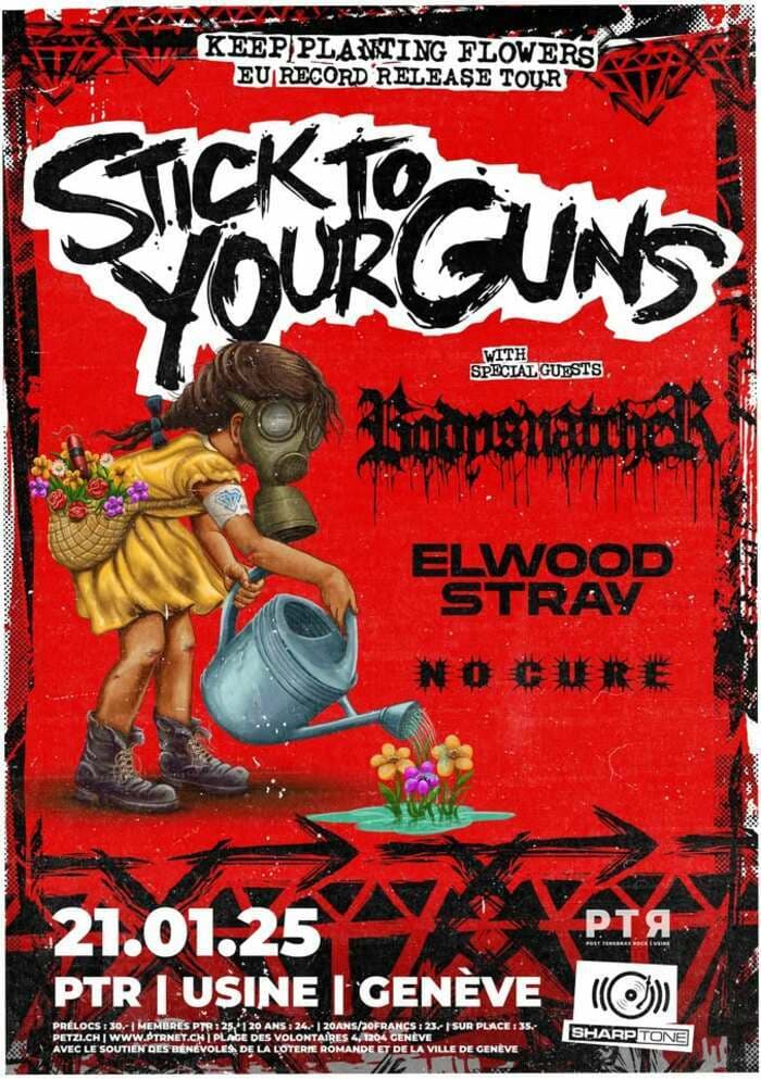STICK TO YOUR GUNS [US] + Bodysnatcher [US] + Elwood Stray [DE] + NO CURE [US] | PTR L'Usine Genève