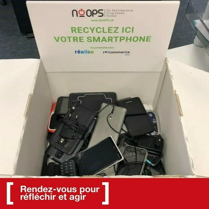Collecte de smartphones et tablettes usagé-e-s contre l'obsolescence programmée