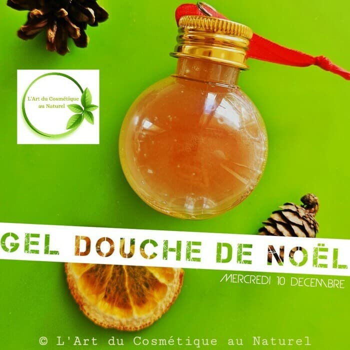Atelier cosmétique pour enfant: fabrication Gel douche de Noël