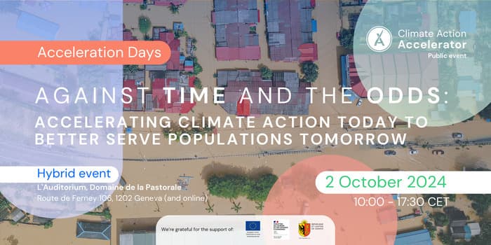 Acceleration Days | Against time and the odds: accelerating climate action today to better serve populations tomorrow