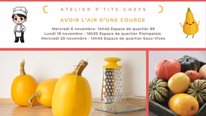 Atelier p’tits chefs : avoir l’air d’une courge