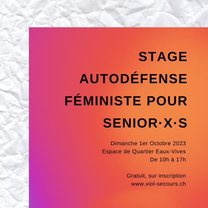 Stage d'autodéfense féministe pour senior·x·s