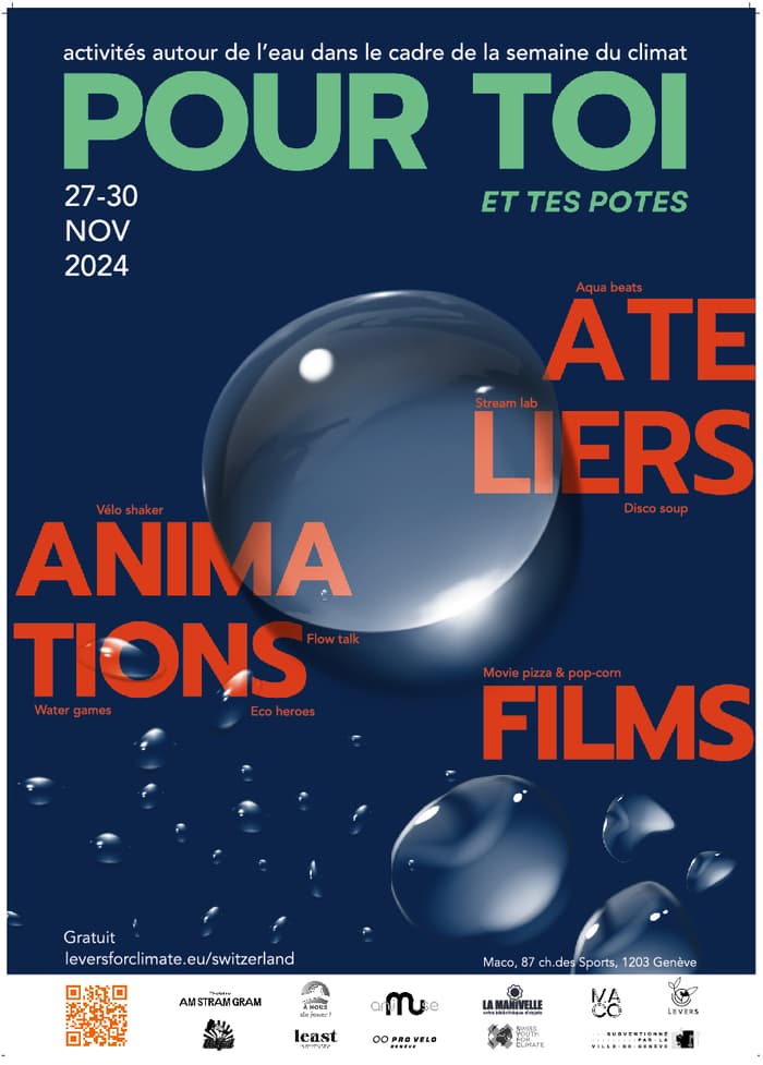 Pour toi et tes potes - Activités, ateliers et conférences autour de l'eau dans le cadre de la semaine du climat