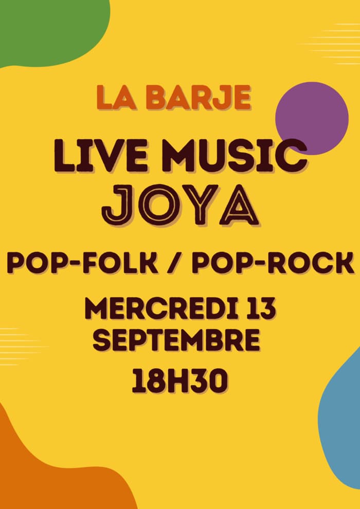 APÉRO & LIVE MUSIC JOYA // POP-FOLK / POP-ROCK