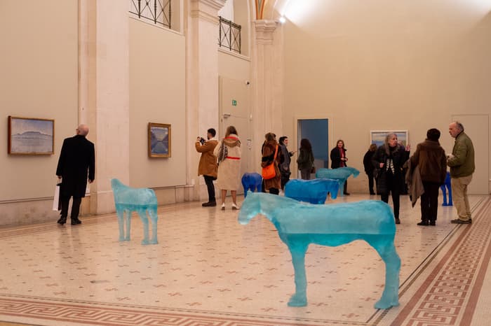 Les couleurs de l’exposition: Bleu