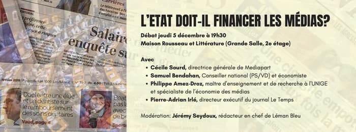 L’Etat doit-il financer les médias?