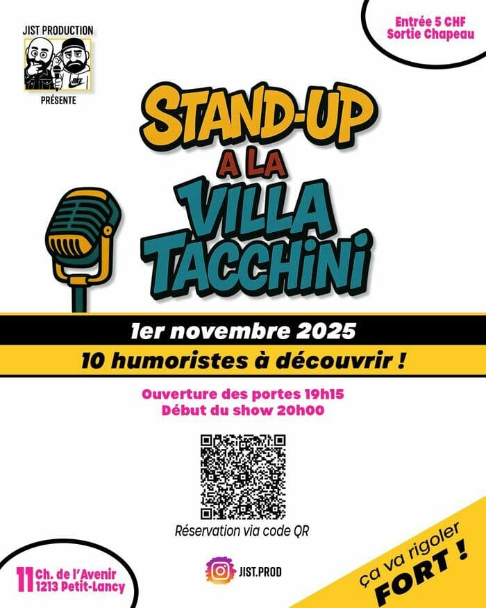 JiSt Comedy @ Villa Tacchini - Stand-up Découverte
