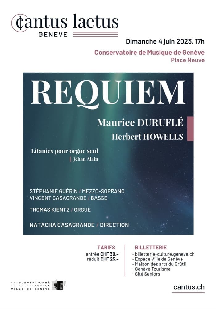 Requiem de M. Duruflé et Requiem de H. Howells
