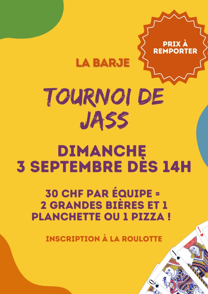 APÉRO ET TOURNOIS DE JASS // LA BARJE DES LAVANDIÈRES
