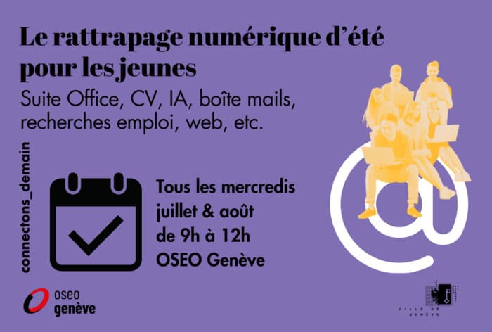 Rattrapage numérique d'été jeunes - Permanence numérique Rive droite