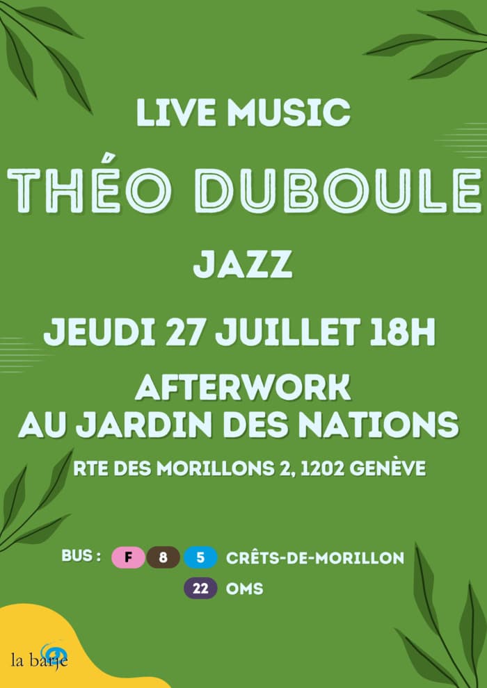 AFTERWORK & LIVE MUSIC THÉO DUBOULE // JAZZ