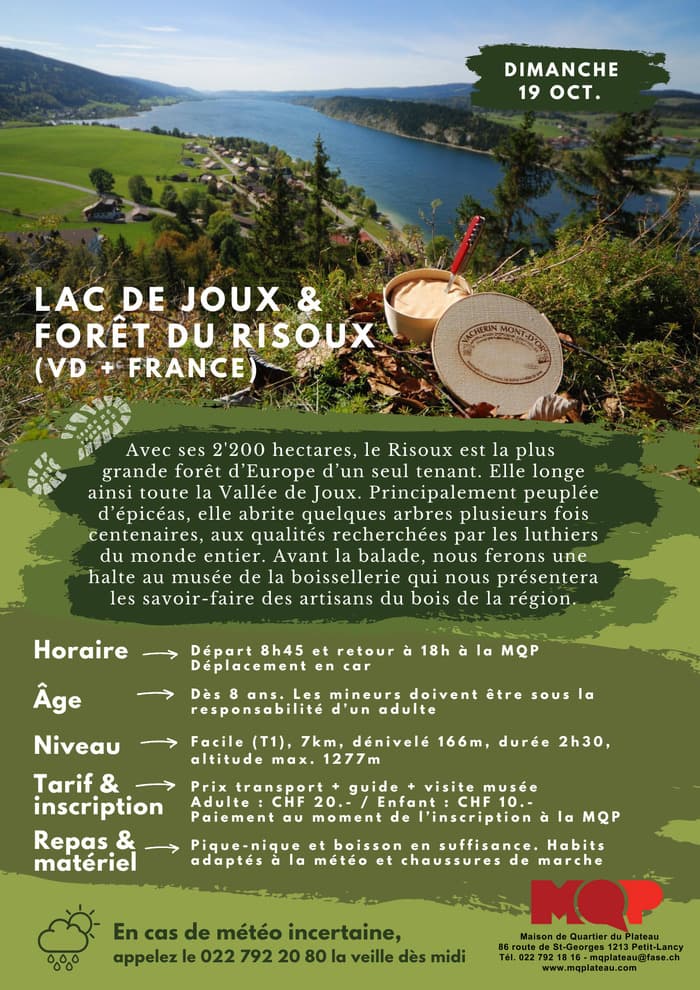 Sortie au lac de Joux et forêt du Risoux (VD)