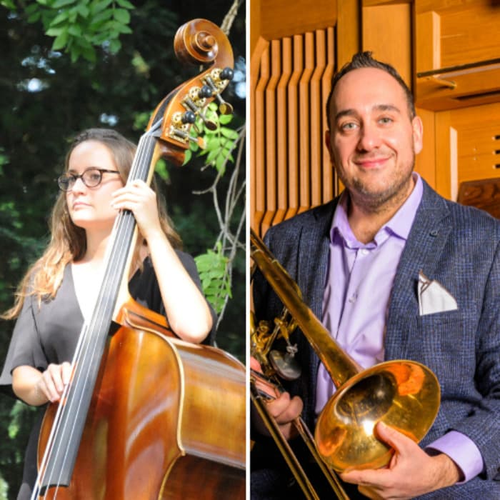 Concert sur le pouce : le duo avec Francesco d’Urso, trombone, et Irene Sanz Centeno, contrebasse
