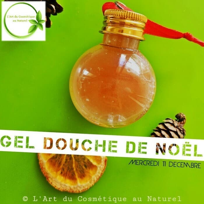 Atelier cosmétique pour enfant: fabrication Gel douche de Noël