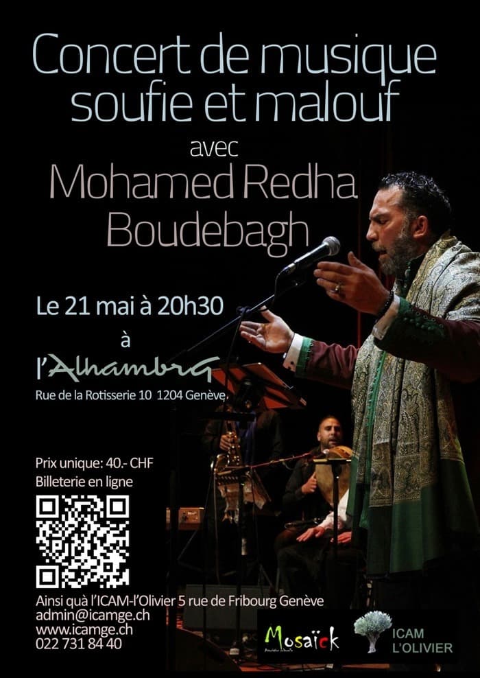 Concert de musique soufie et malouf avec Mohamed Redha Boudebagh et ses musiciens