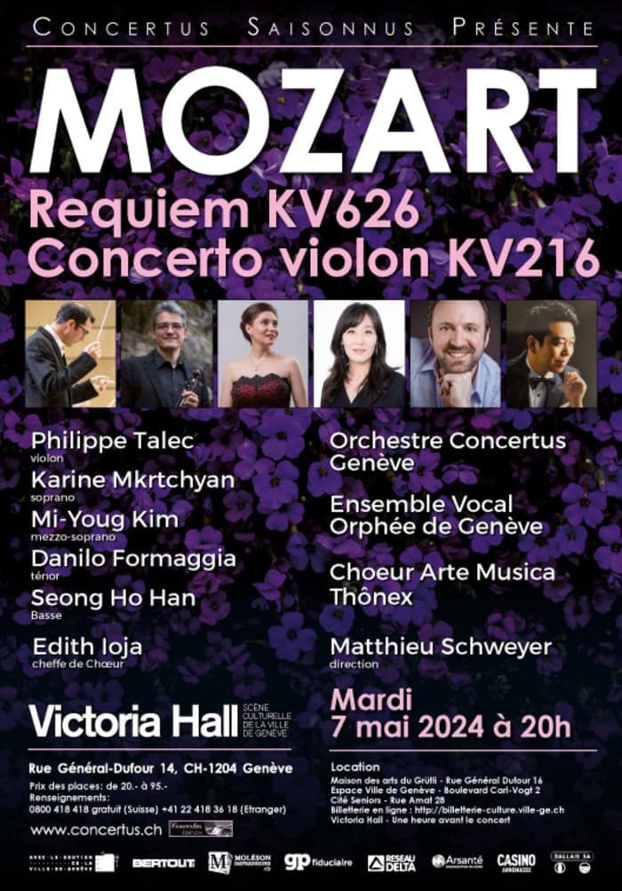 L’Orchestre Concertus de Genève; L’Ensemble Vocal Orphée de Genève; Le Chœur Arte Musica de Thônex